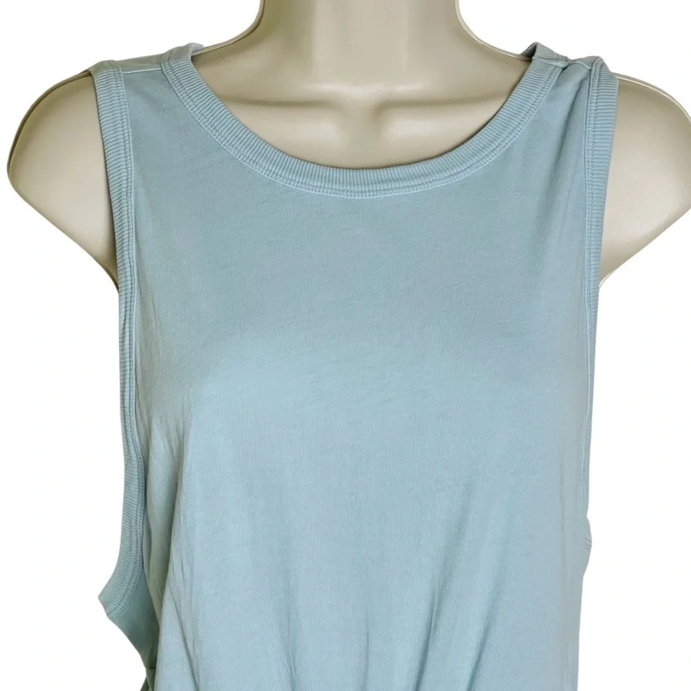 L*Space Seaview Sleeveless Mini Dress Front Twist Soft Jersey Sky Blue Size XL - Picture 6 of 15